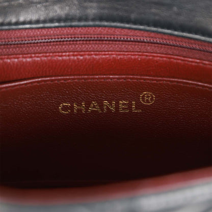 Chanel Vintage Faux Pearl Coco Bijou Mini Flap Bag Black Lambskin Gold Hardware