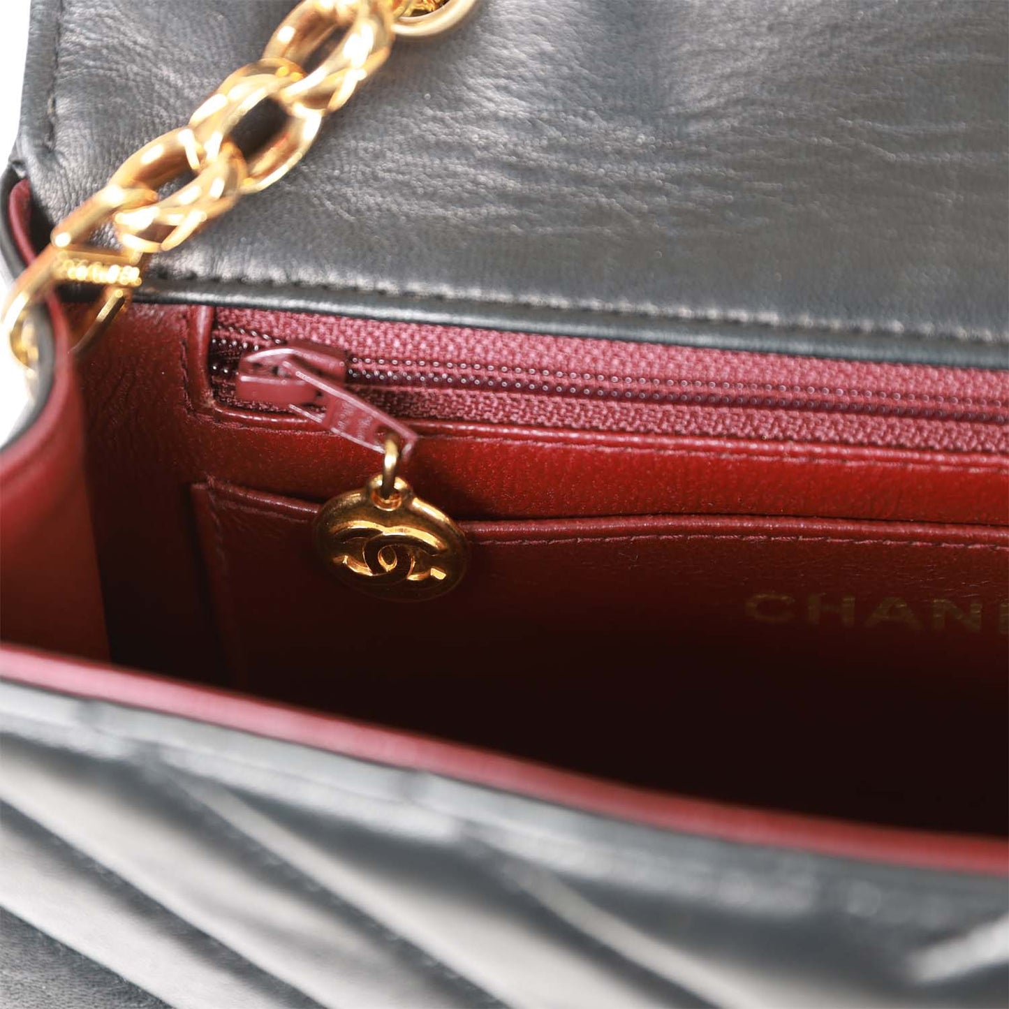 Chanel Vintage Faux Pearl Coco Bijou Mini Flap Bag Black Lambskin Gold Hardware
