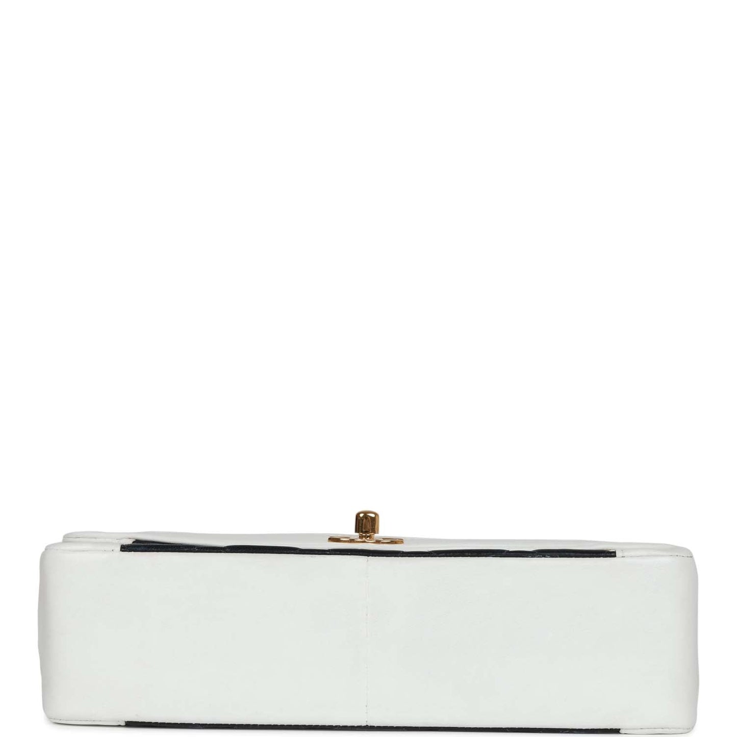 Chanel Vintage Small Diana Flap Bag White and Navy Lambskin Gold Hardware