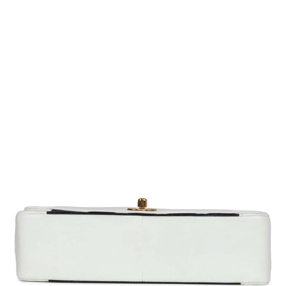 Chanel Vintage Small Diana Flap Bag White and Navy Lambskin Gold Hardware