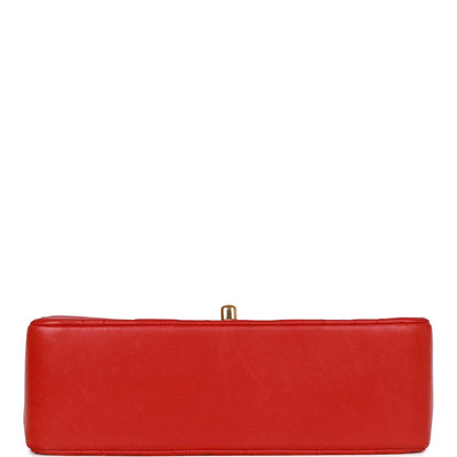 Chanel Vintage Small Diana Flap Bag Red Lambskin Gold Hardware
