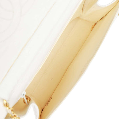 Chanel Vintage Single Flap Bag White Ostrich Gold Hardware