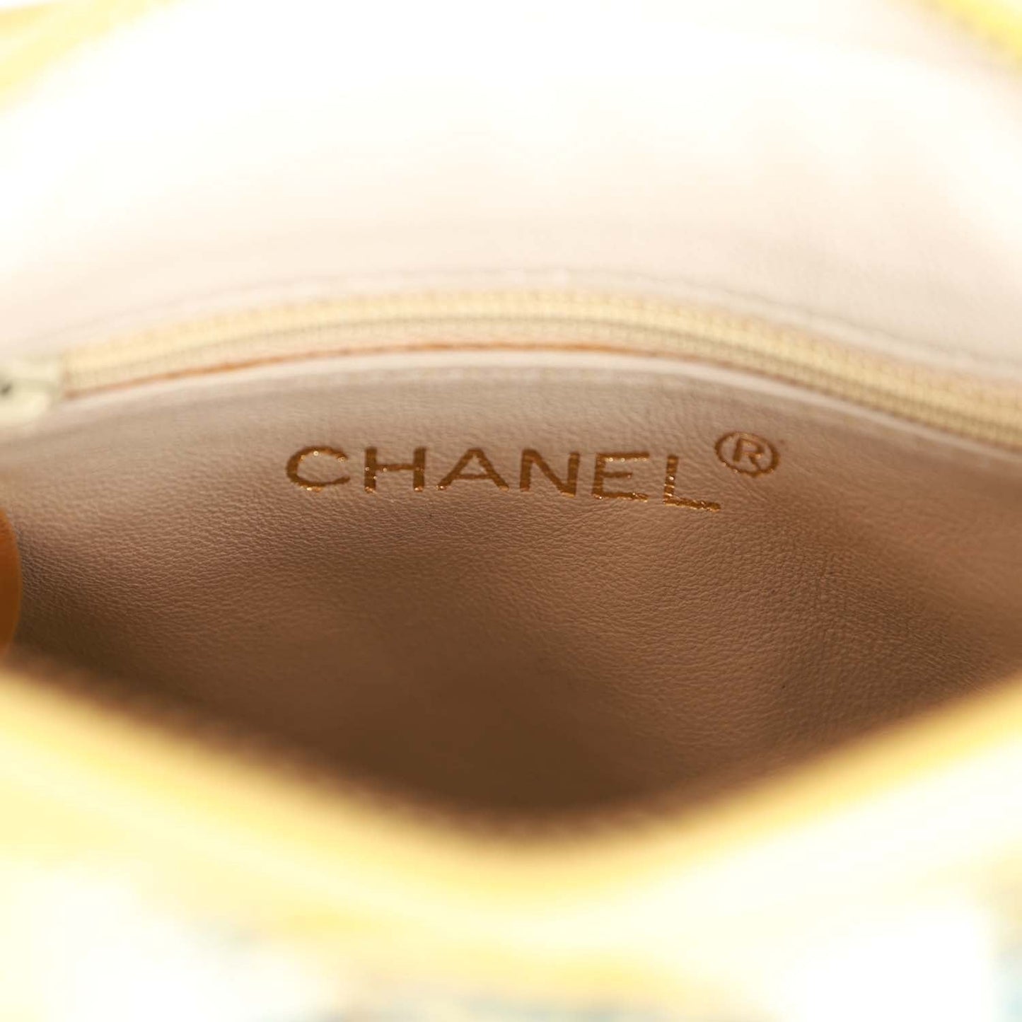Chanel Vintage Brocade Camera Bag Yellow Silk Gold Hardware