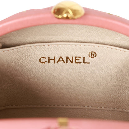 Chanel Vintage Timeless Clutch Rose Pink Brocade Silk Gold Hardware