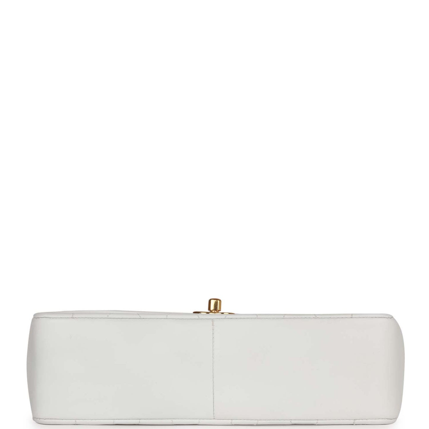 Chanel Vintage Medium Diana Flap Bag White Lambskin Gold Hardware