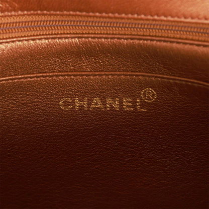 Chanel Vintage Flap Bag Bronze Diagonal Quilted Calfskin Gold Hardware