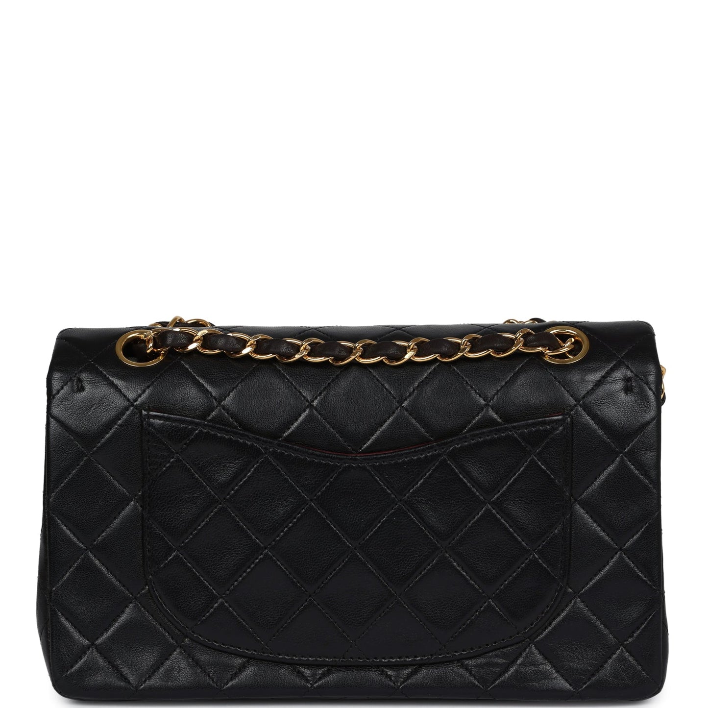 Chanel Vintage Small Classic Double Flap Black Lambskin Gold Hardware