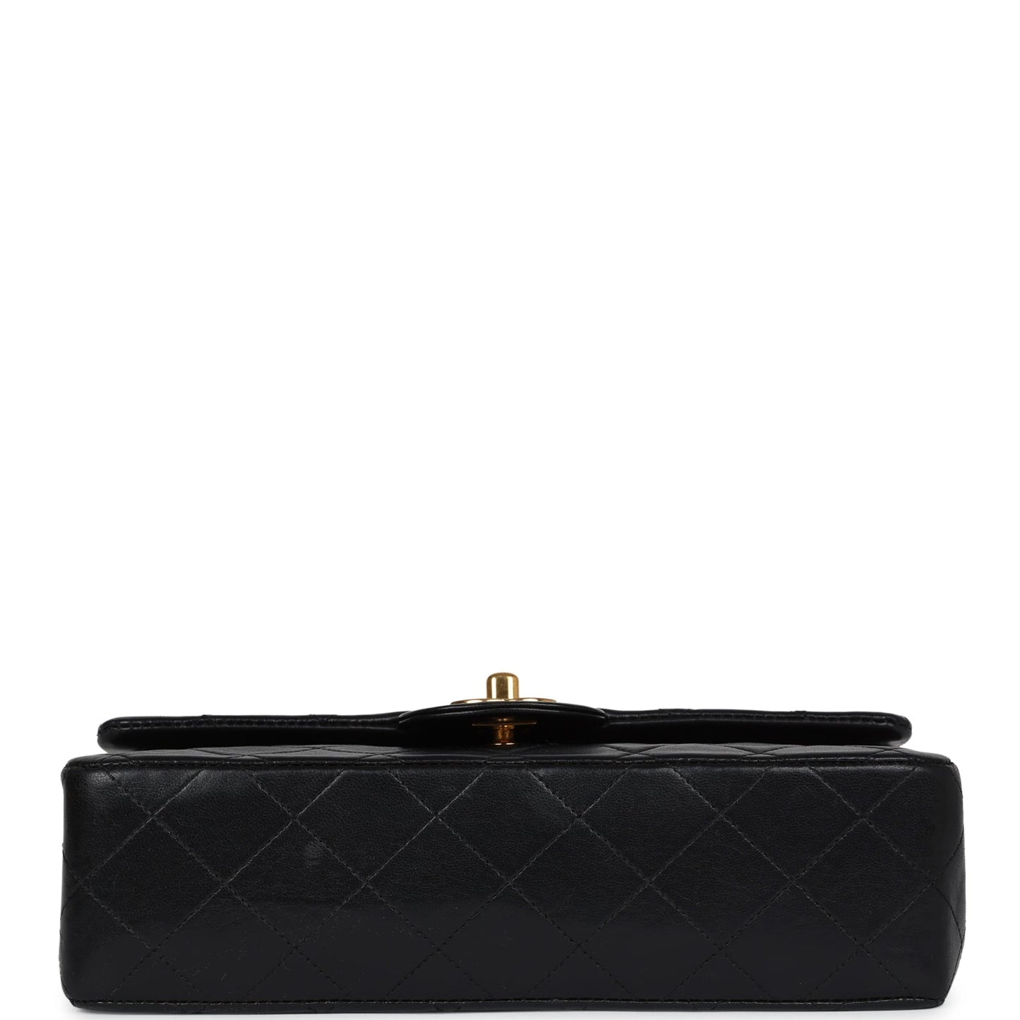 Chanel Vintage Small Classic Double Flap Black Lambskin Gold Hardware