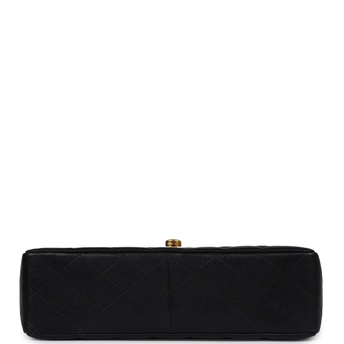 Chanel Vintage Jumbo Single Flap Bag Black Caviar Gold Hardware