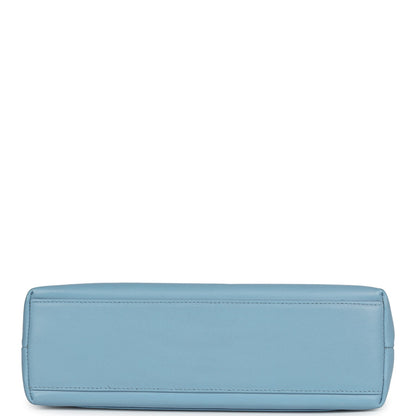 Chanel Vintage Large Kelly Light Blue Lambskin Gold Hardware