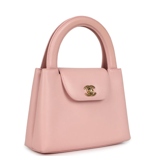 Chanel Vintage Small Kelly Pink Lambskin Gold Hardware