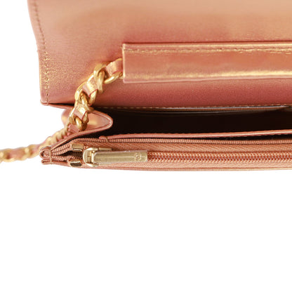 Chanel Wallet on Chain WOC Gold Metallic Calfskin Antique Gold Hardware