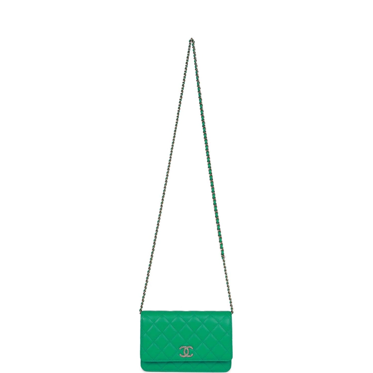 Chanel Wallet on Chain WOC Green Caviar Light Gold Hardware
