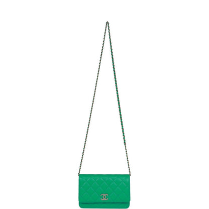 Chanel Wallet on Chain WOC Green Caviar Light Gold Hardware