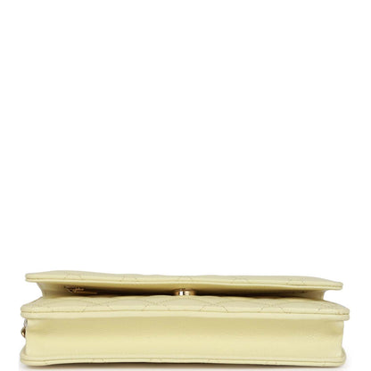 Chanel Wallet on Chain WOC Yellow Caviar Light Gold Hardware