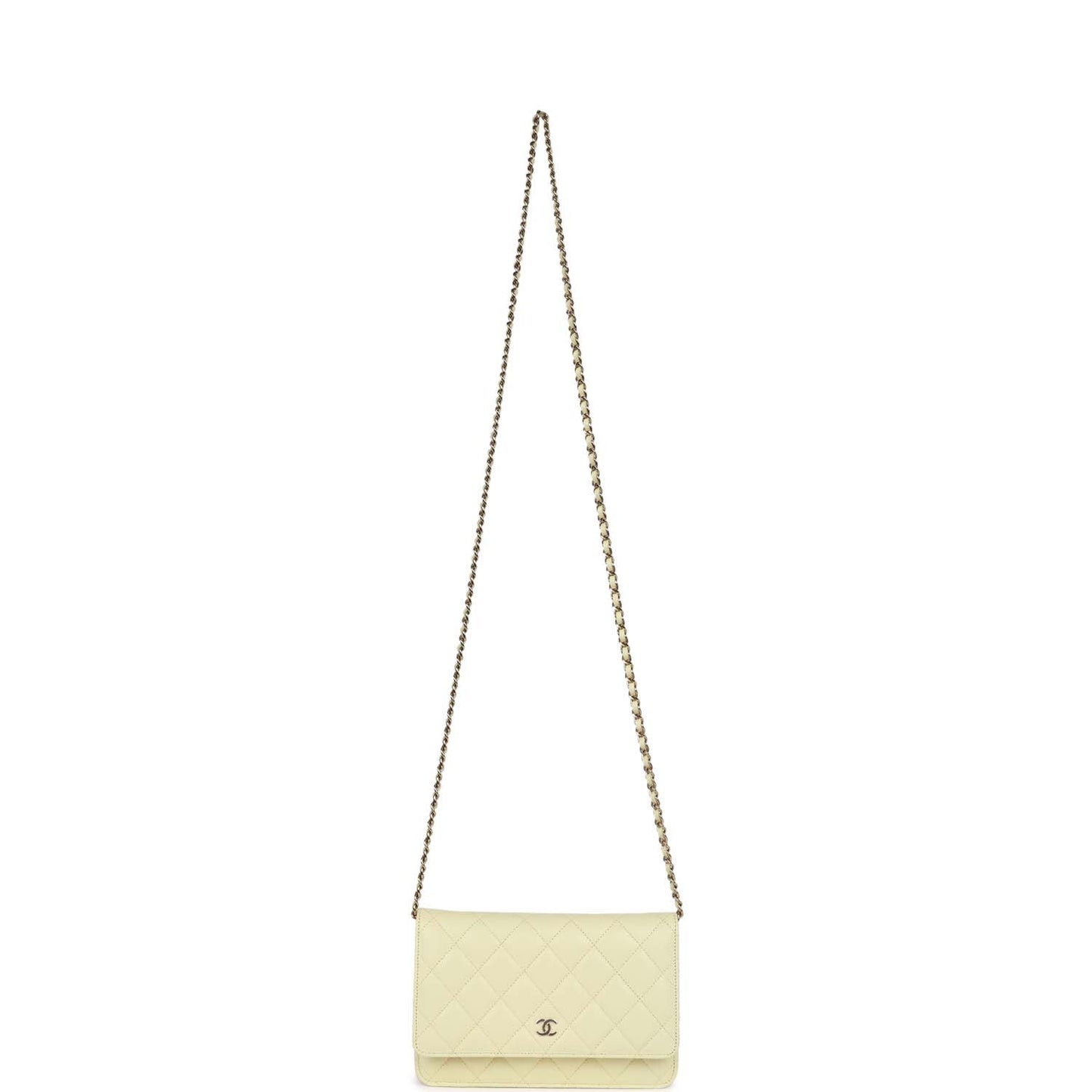 Chanel Wallet on Chain WOC Yellow Caviar Light Gold Hardware