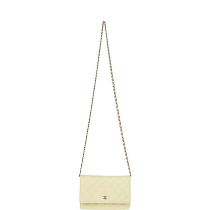 Chanel Wallet on Chain WOC Yellow Caviar Light Gold Hardware