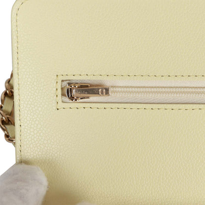 Chanel Wallet on Chain WOC Yellow Caviar Light Gold Hardware