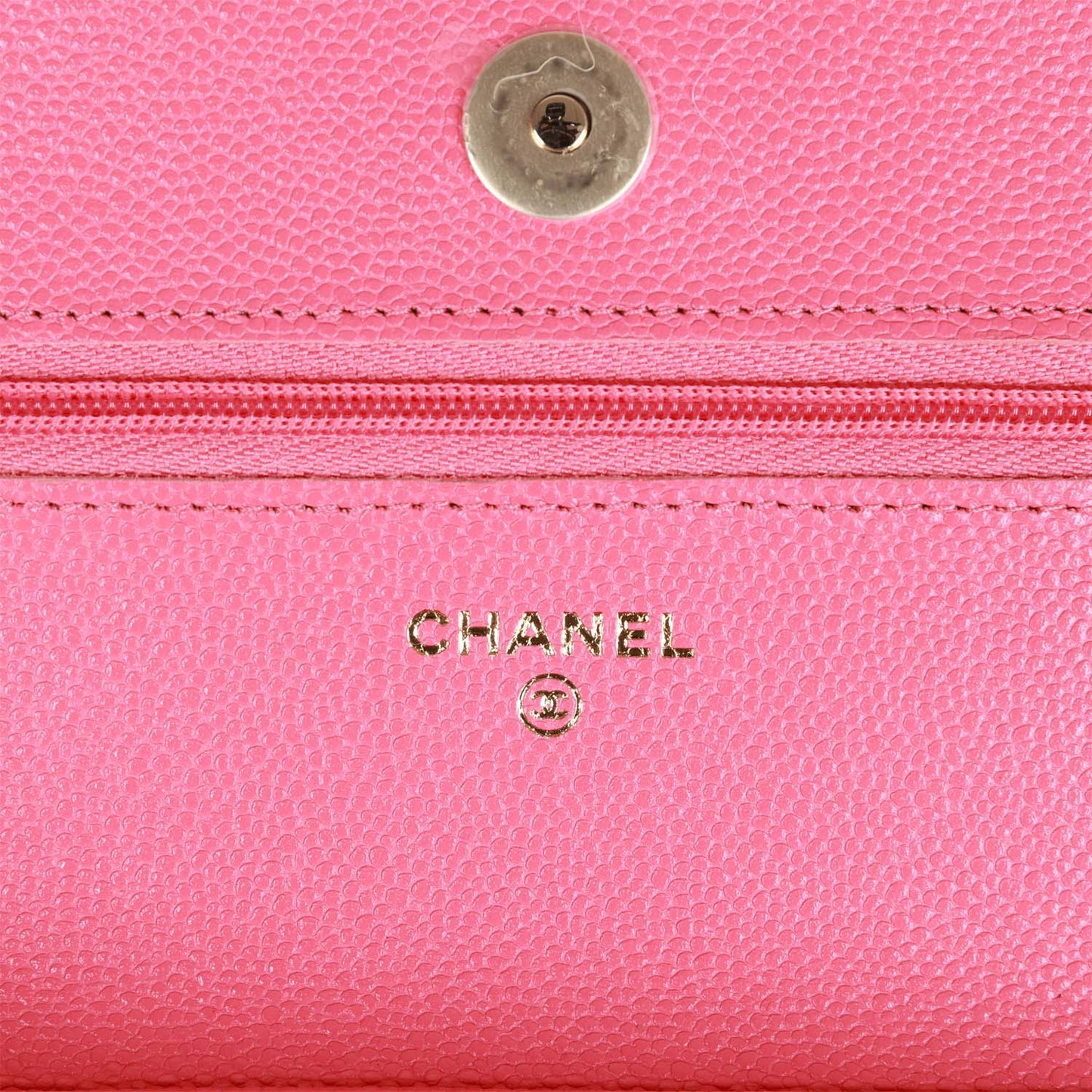 Chanel Wallet on Chain WOC Pink Caviar Light Gold Hardware