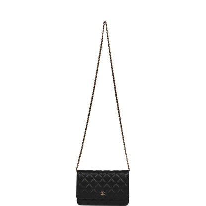 Chanel Wallet on Chain WOC Black Caviar Gold Hardware