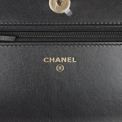 Chanel Pocket Twins Wallet on Chain WOC Black Caviar Gold Hardware