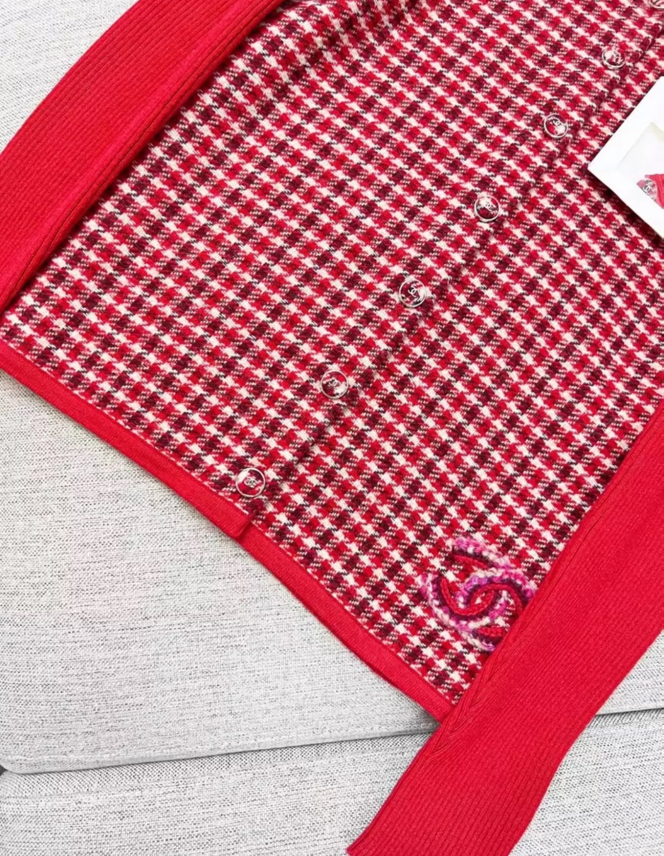 Chanel 24k red cardigan