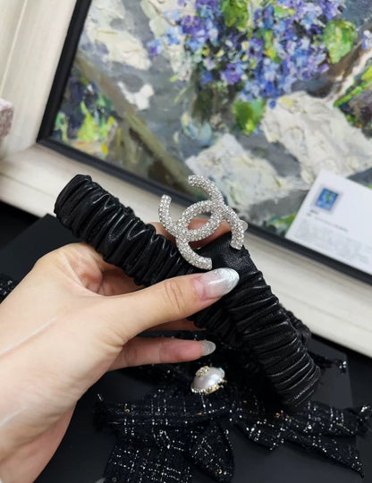 Chanel 21S double CC black  belt