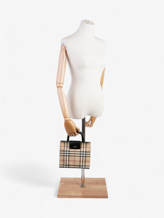 Burberry Check Tote Nova Check / Black Canvas