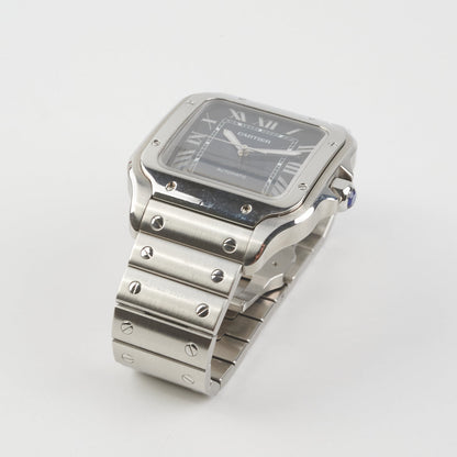 Cartier Santos Watch Dark Navy Dial