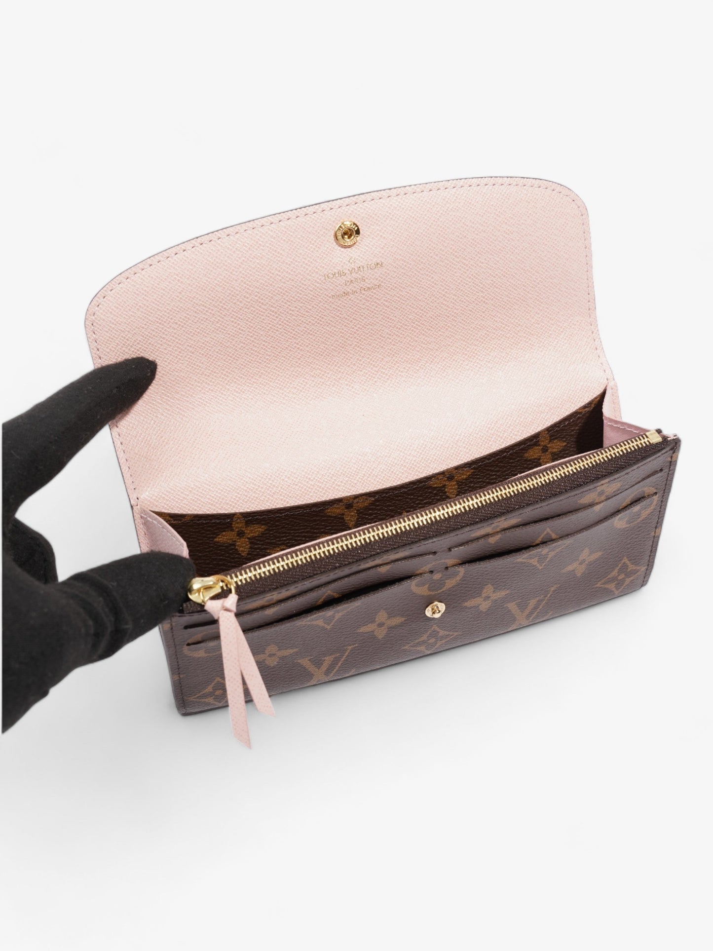 Louis Vuitton Emilie Monogram / Rose Ballerine Coated Canvas