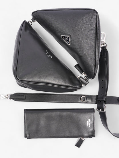 Prada Triangle Bag Black Saffiano Leather