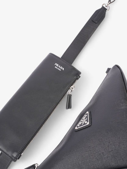 Prada Triangle Bag Black Saffiano Leather