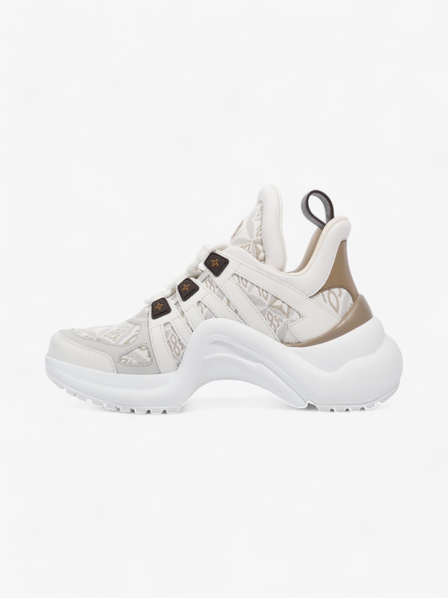 Louis Vuitton Archlight Sneakers White  / Beige  / Brown Canvas EU 37 UK 4