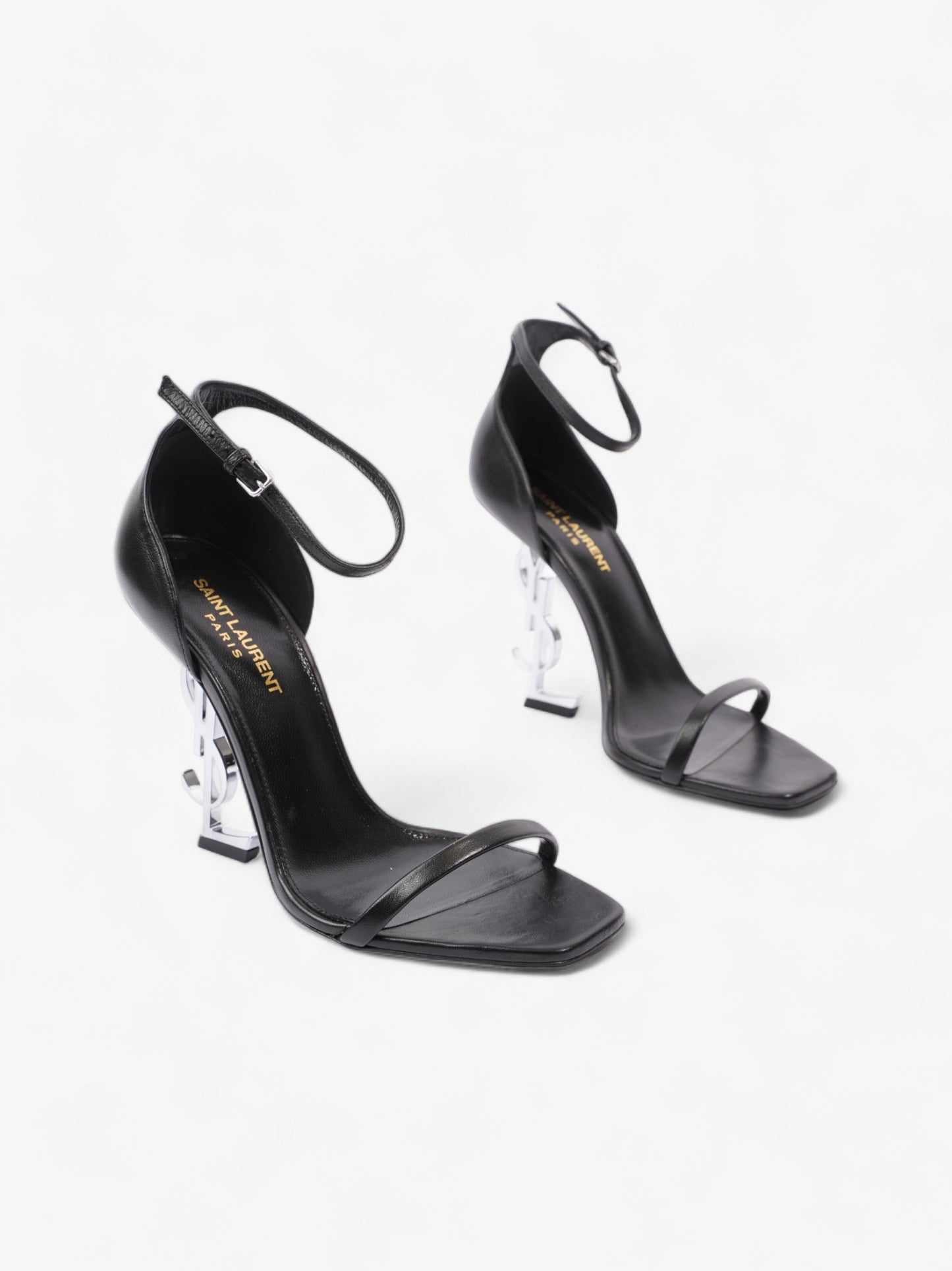 Saint Laurent Opyum 110mm Black Leather EU 38 UK 5