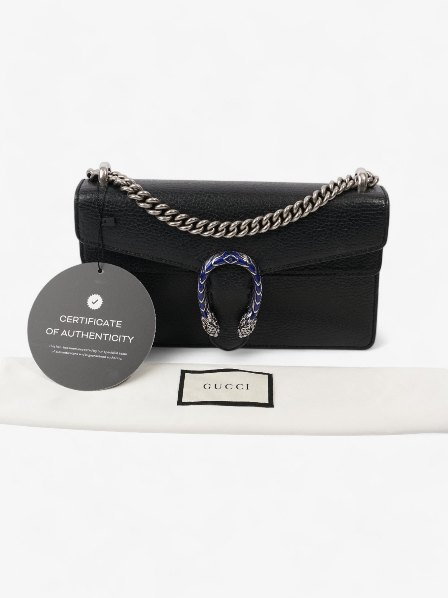Gucci Dionysus Black / Blue Calfskin Leather Small