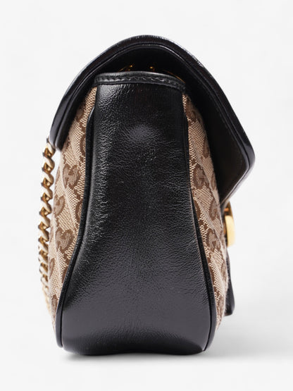 Gucci Marmont Black / Monogram Canvas Small
