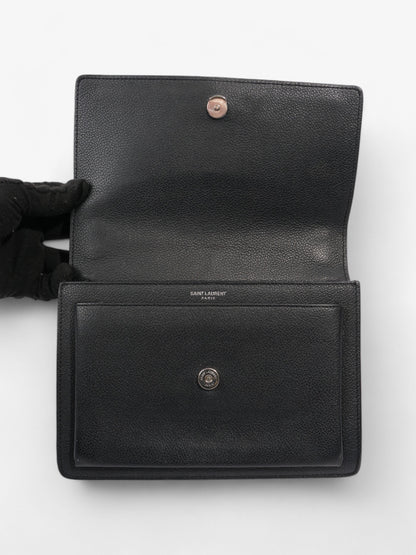 Saint Laurent Sunset Black Leather Medium
