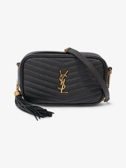 Saint Laurent Lou Small Quilted Crossbody in Black Leather Black Caviar Leather