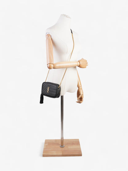 Saint Laurent Lou Small Quilted Crossbody in Black Leather Black Caviar Leather