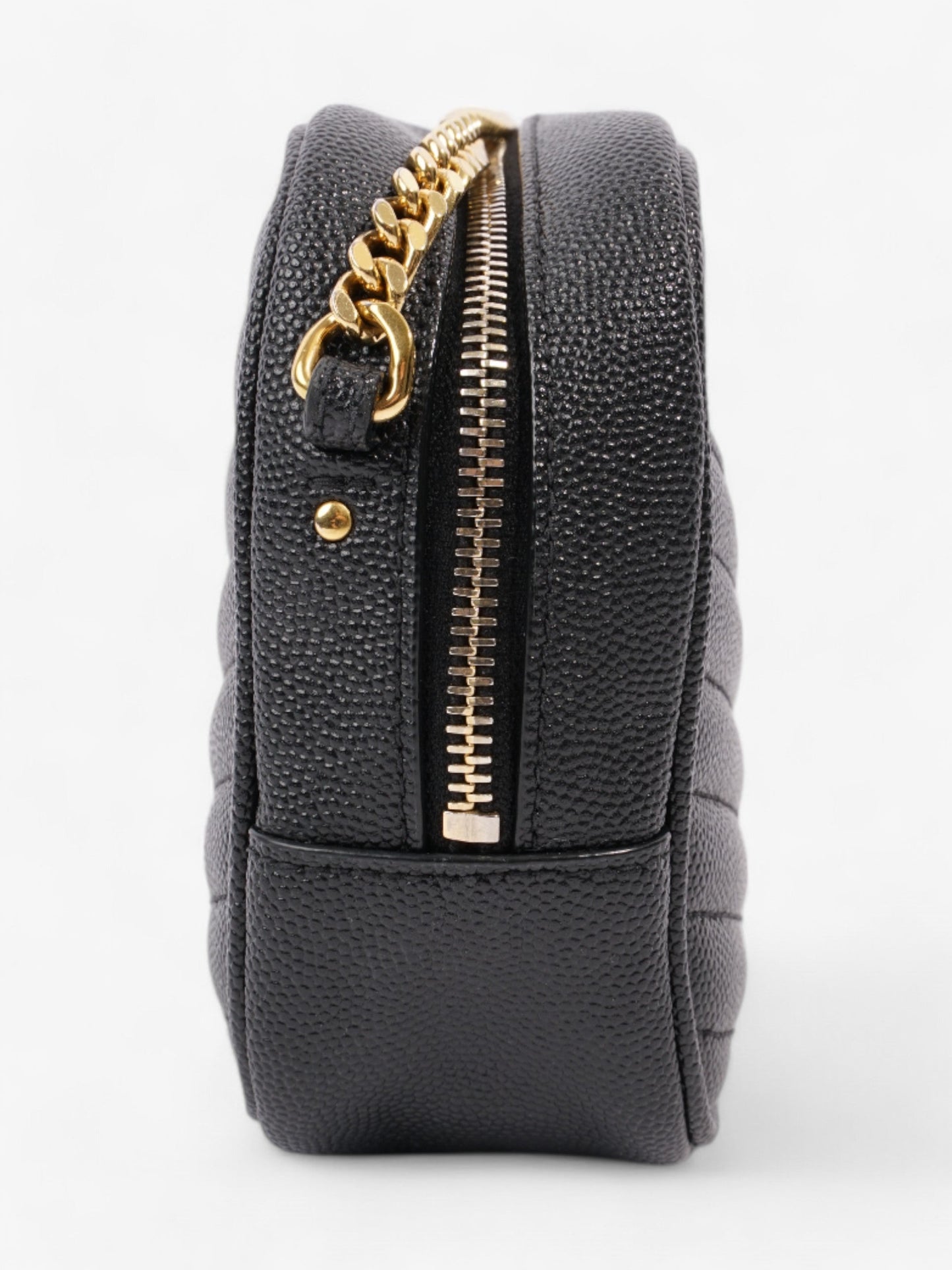 Saint Laurent Lou Small Quilted Crossbody in Black Leather Black Caviar Leather