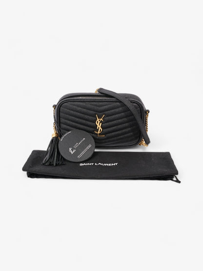 Saint Laurent Lou Small Quilted Crossbody in Black Leather Black Caviar Leather