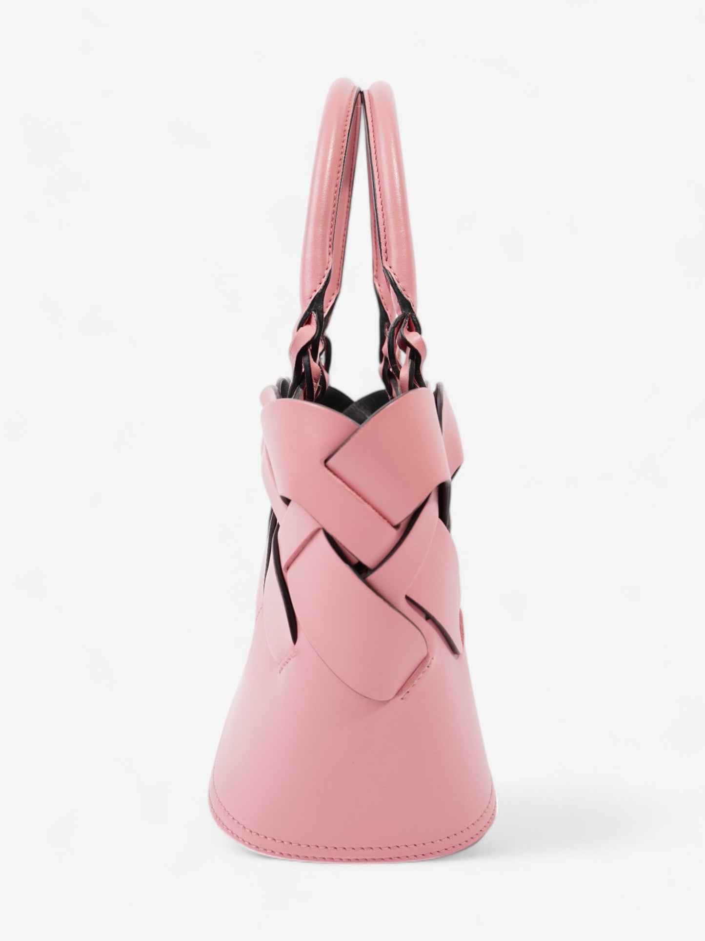 Prada Woven Leather Tote Pink