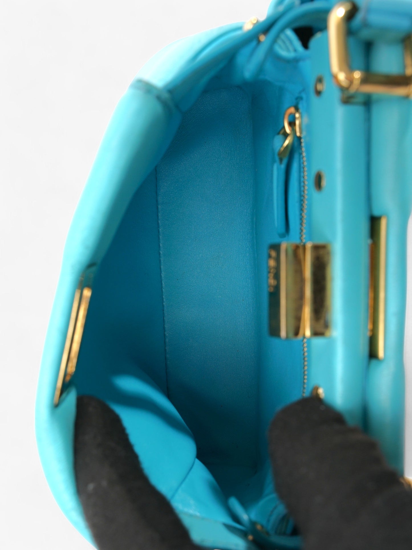 Fendi Peekaboo Light Blue  Nappa Leather