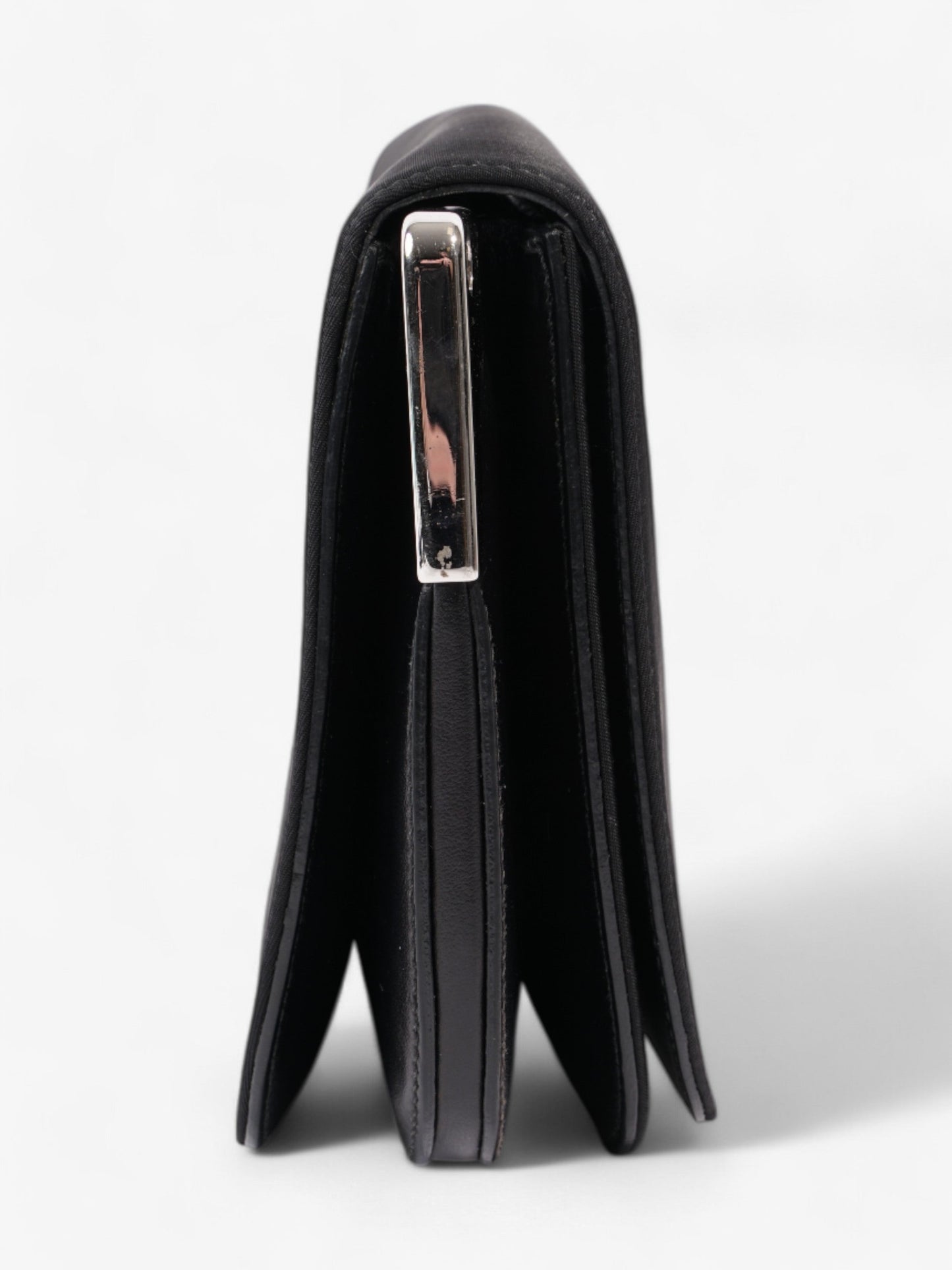 Prada Nylon and Leather Shoulder Bag in Black Black Nylon
