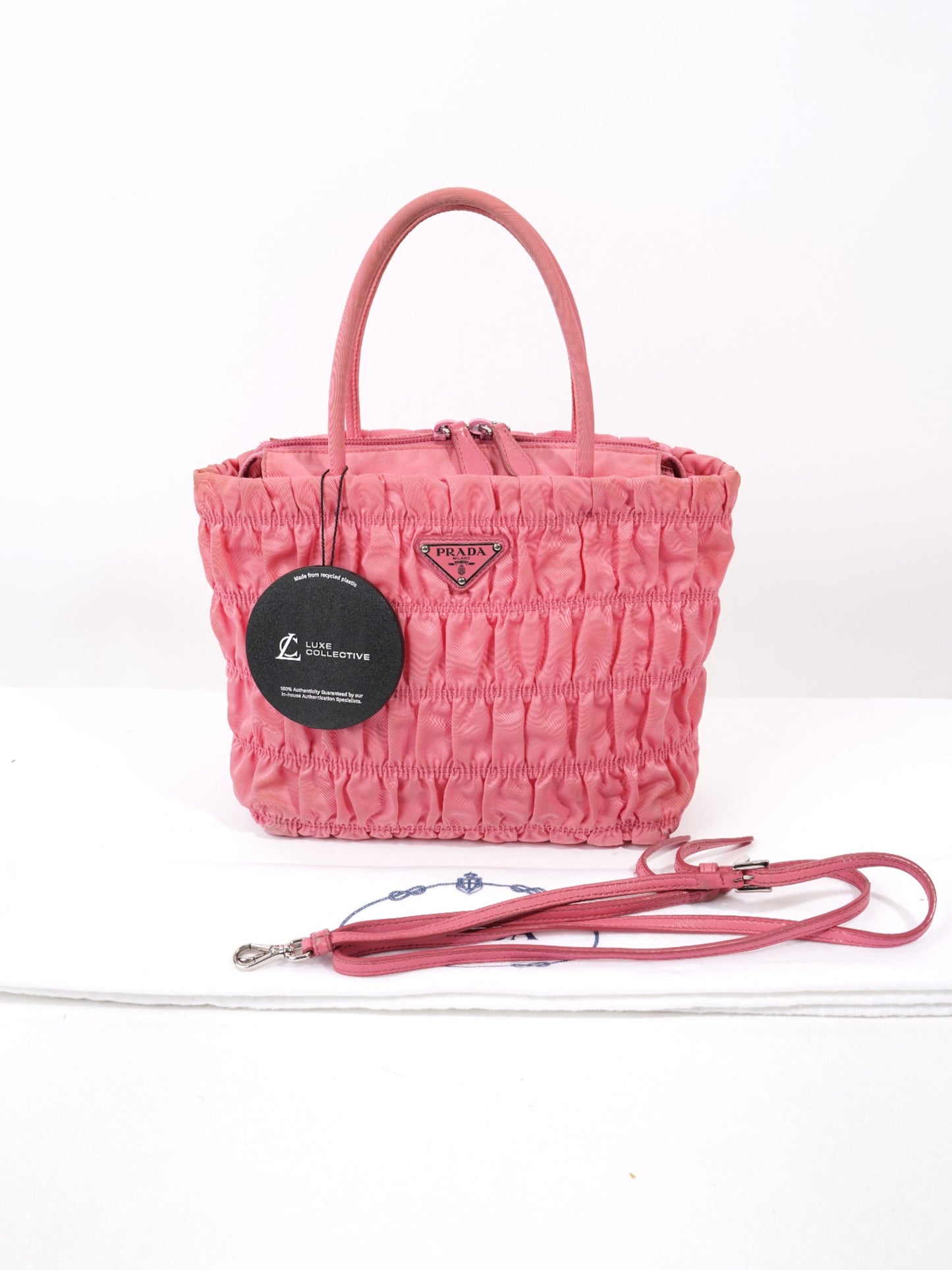 Prada Nylon Tote Pink Nylon