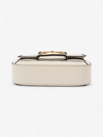 Gucci Horsebit 1955 Mini Bag White / Monogram Coated Canvas