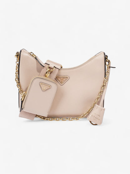 Prada Hobo Re-Edition 2005 Nude Saffiano Leather