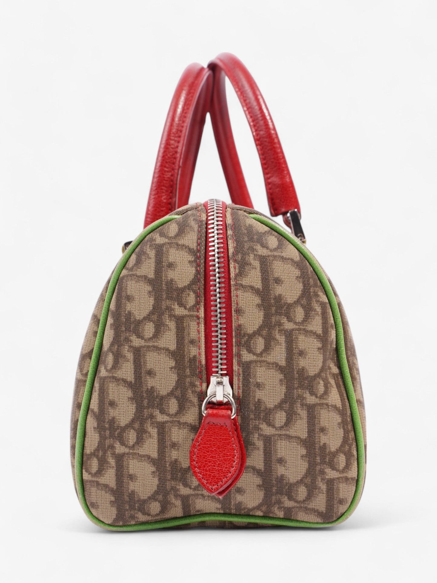 Christian Dior Boston Diorissimo Canvas Bag Monogram / Red Coated Canvas