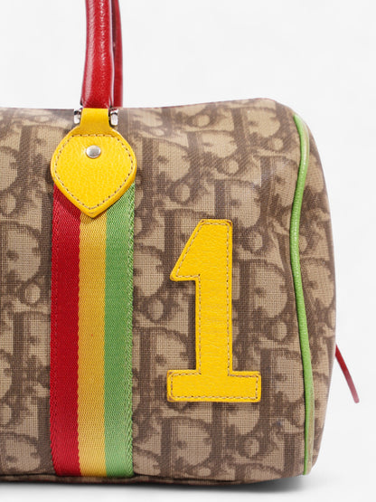 Christian Dior Boston Diorissimo Canvas Bag Monogram / Red Coated Canvas