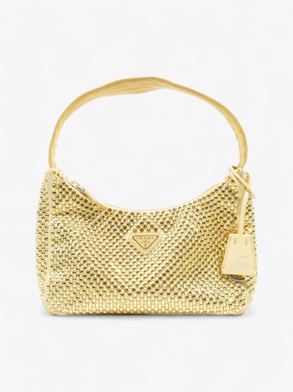 Prada Hobo Re-Edition 2000 Yellow Silk